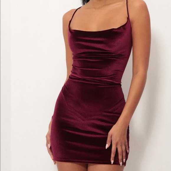 Lucy In The Sky Cowl Neck Velvet Dress 